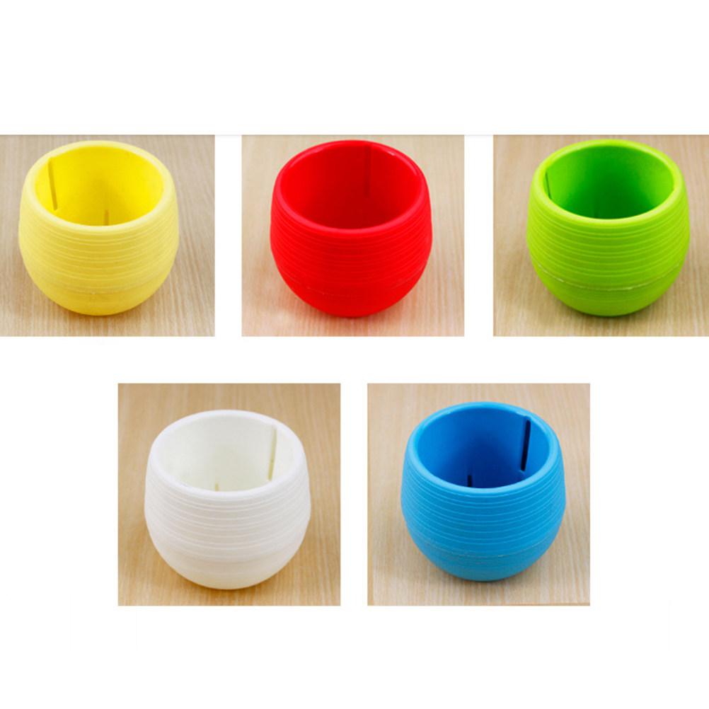 

Flower Pot Mini Round Resin Solid Color Planter Green for Home Office Decor Succulents Cactus Brighten Any Space белый