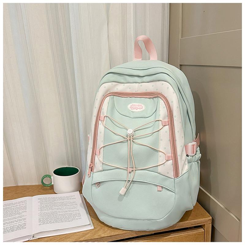 School Bag New High Value Fresh Sweet Candy Color Backpack Junior High School Students Lightweight Travel Backpack