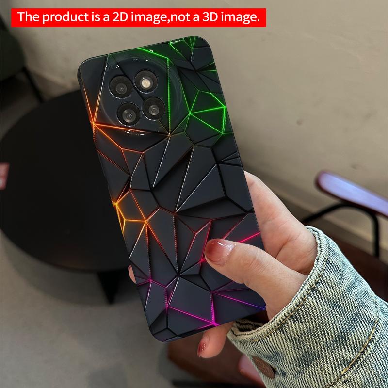 2DFlat Xiaomi Redmi phone caseNeon Geometric Glow Phone Casesuitable for Redmi Note 11 12 13 14 A3 K80 15 17 Ultra