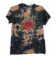 Tie-Dye Guns N Roses Size S Short Sleeve Band T-Shirt With Red Rose Graphic