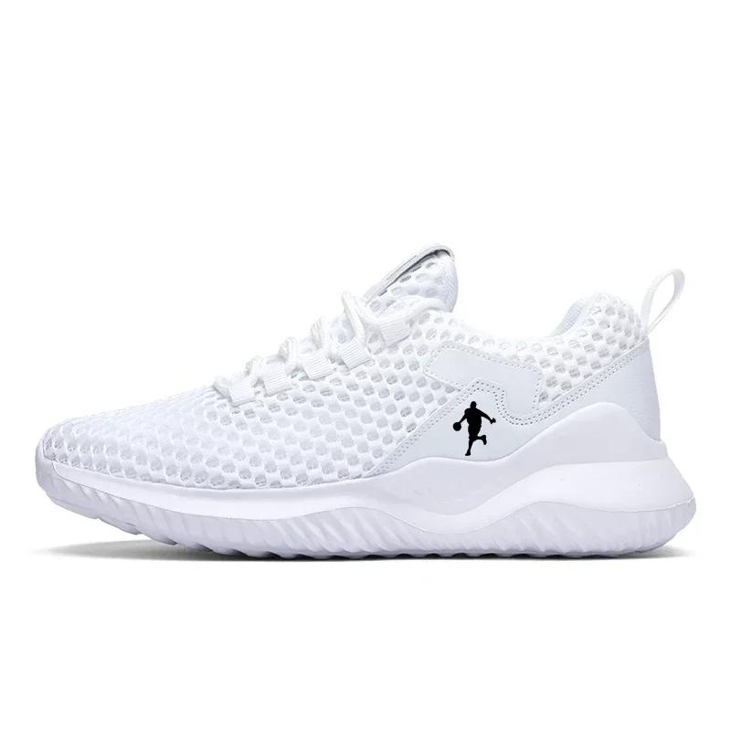 Men Summer Sports Sneakers Breathable LaceUp Mesh Lightwhite Running Shoes Lace Outdoor Walking Shoe Zapatillas Deporte