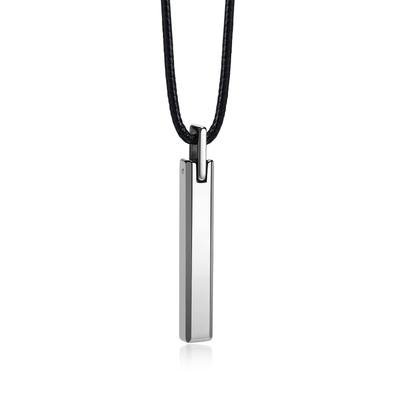 Branded Bar Necklace for Stick Gift Men, Simple, Tungsten, Cuboid, Pendant, Y-Shape, Hypoallergenic, Accessory, Anniversary, Christmas,