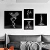 Metal Couples Romantic Statue Canvas Painting Posters Print Abstract Figure Wings Wall Art Picture Hotel Cuadros Room Home Decor