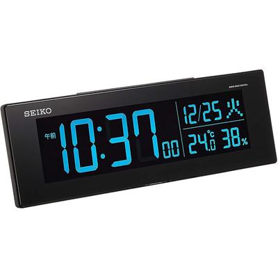 Clock Alarm Clock, Radio-Controlled, Digital, AC-Powered, Color LCD, Series C3, Black, DL30...