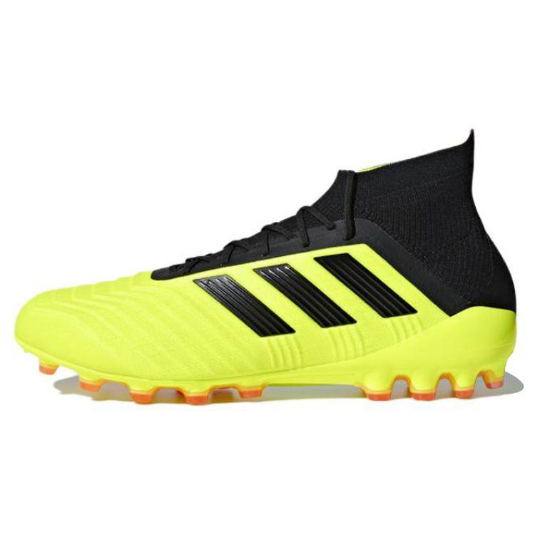 Adidas Predator 18.1 AG Artificial Turf Shock Absorbing Non-Slip Durable Soccer Shoes Men Soccer Shoes Yellow Black DB3482