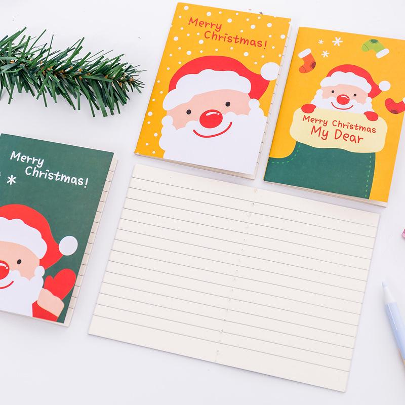 Cartoon Christmas Mini Notebook - 64k Lined Student Stationery for Kids