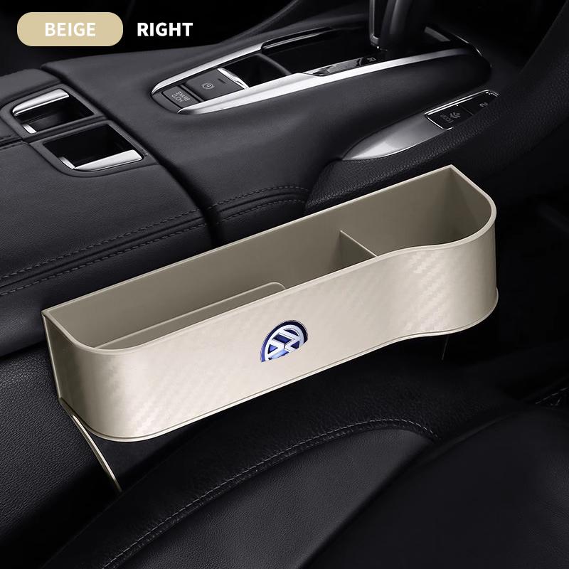 Car Seat Gap Organizer Auto Carbon Fibre Storage Box Accessories For Volkswagen Vw Tiguan Jetta Mk6 Scirocco Polo 6R Touran
