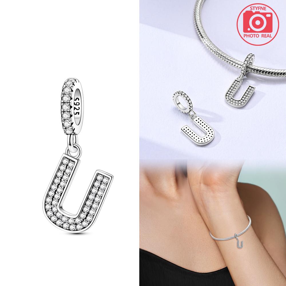 Sparkling Full Monogram Pendant Copper Colors For Charms Copper Colors Original Bracelet For Jewelry Making