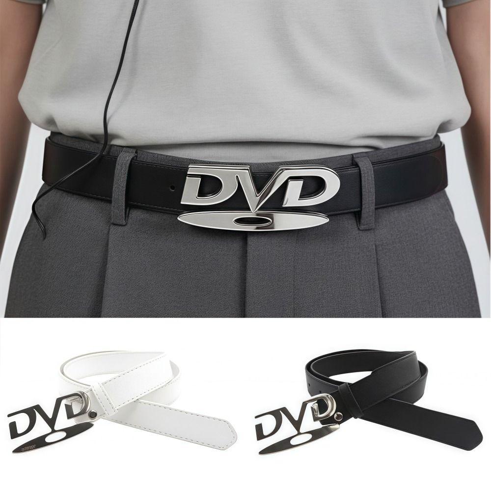 Nostalgic Design English Buckle Belt DVD Sense Niche Belt New Women's Belt Jeans Decoration