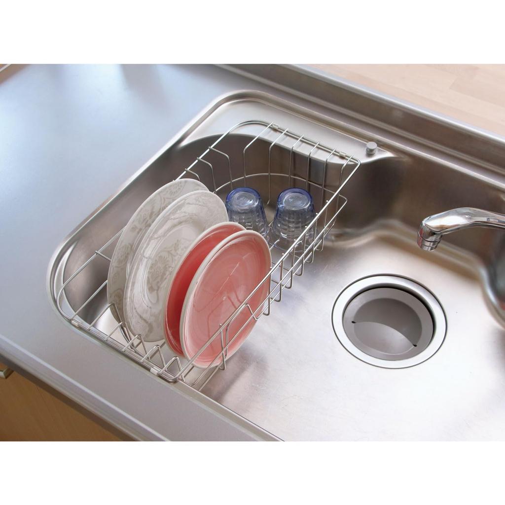 Belca Dish Drainer Easy To Sink Dish Drainer Basket Width X Depth X Height Cm Stainless Steel Dish Drainer Rack Dish Dish Kitchen Storage