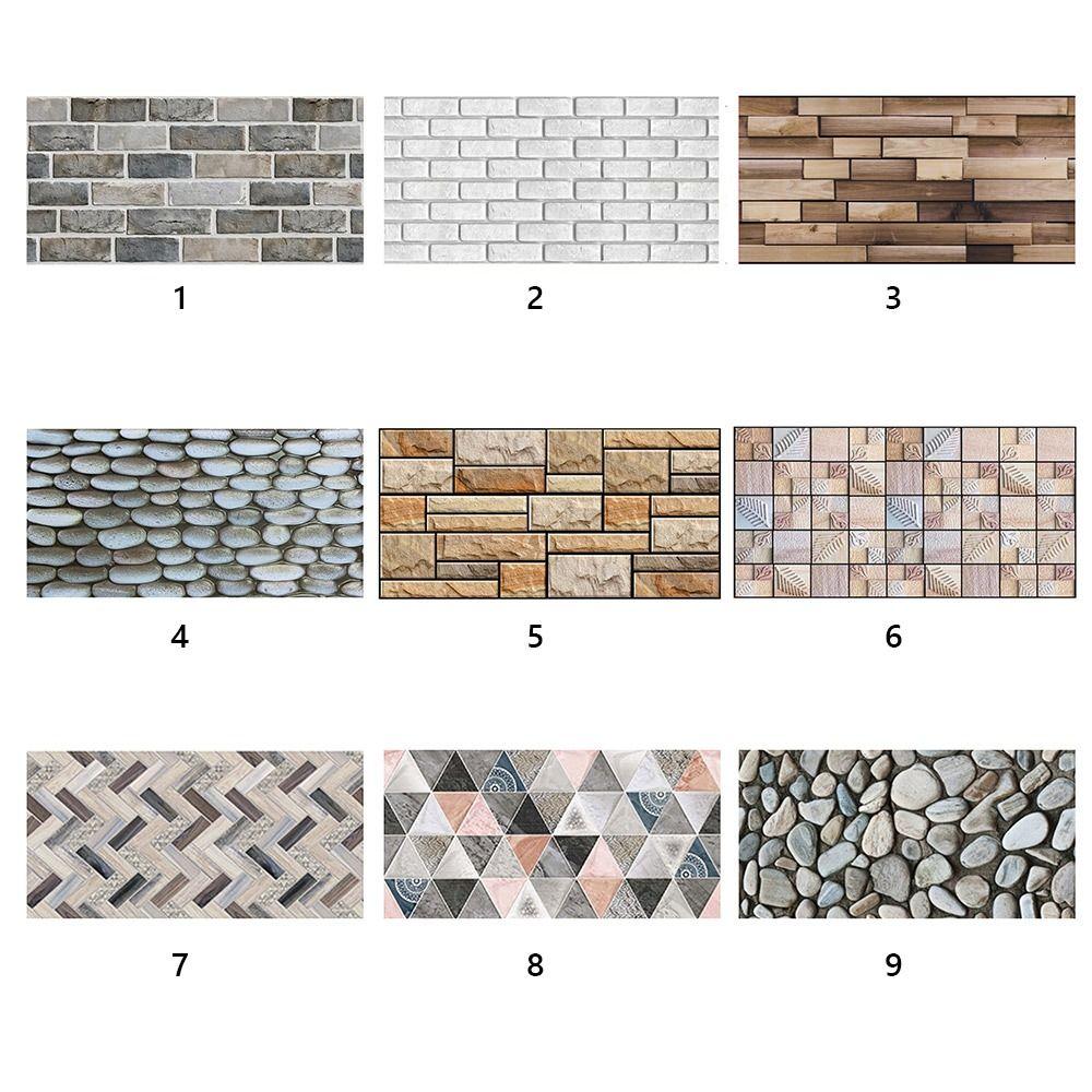 Mutlicolor 3D Brick Wall Sticker Waterproof Oil Proof DIY Background Wall Sticker Thicken Renew Wall Tile Sticker