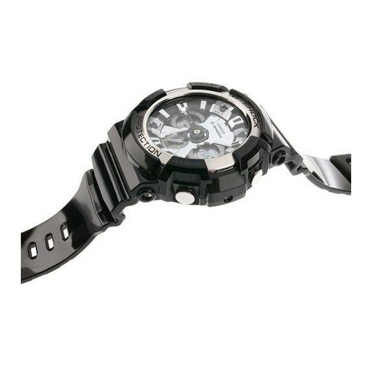 Casio Liquid Crystal/Pointer Dual Display Series Trendy Fashion Classic Men Watches Black GA-200BW-1A