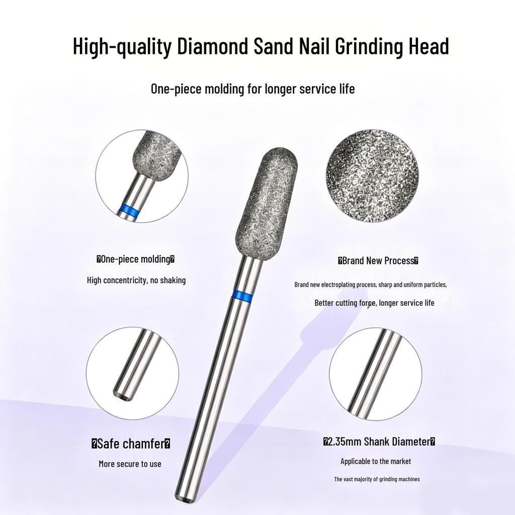 Diamond Grinding Head for Nail Art: Polishing & Cuticle Removal Tool