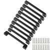 10pcs Black Handles Cabinet Pulls Kitchen Furniture Door Knobs Wardrobe Drawer Pulls Knobs Kitchen Cupboard Handle Hardware