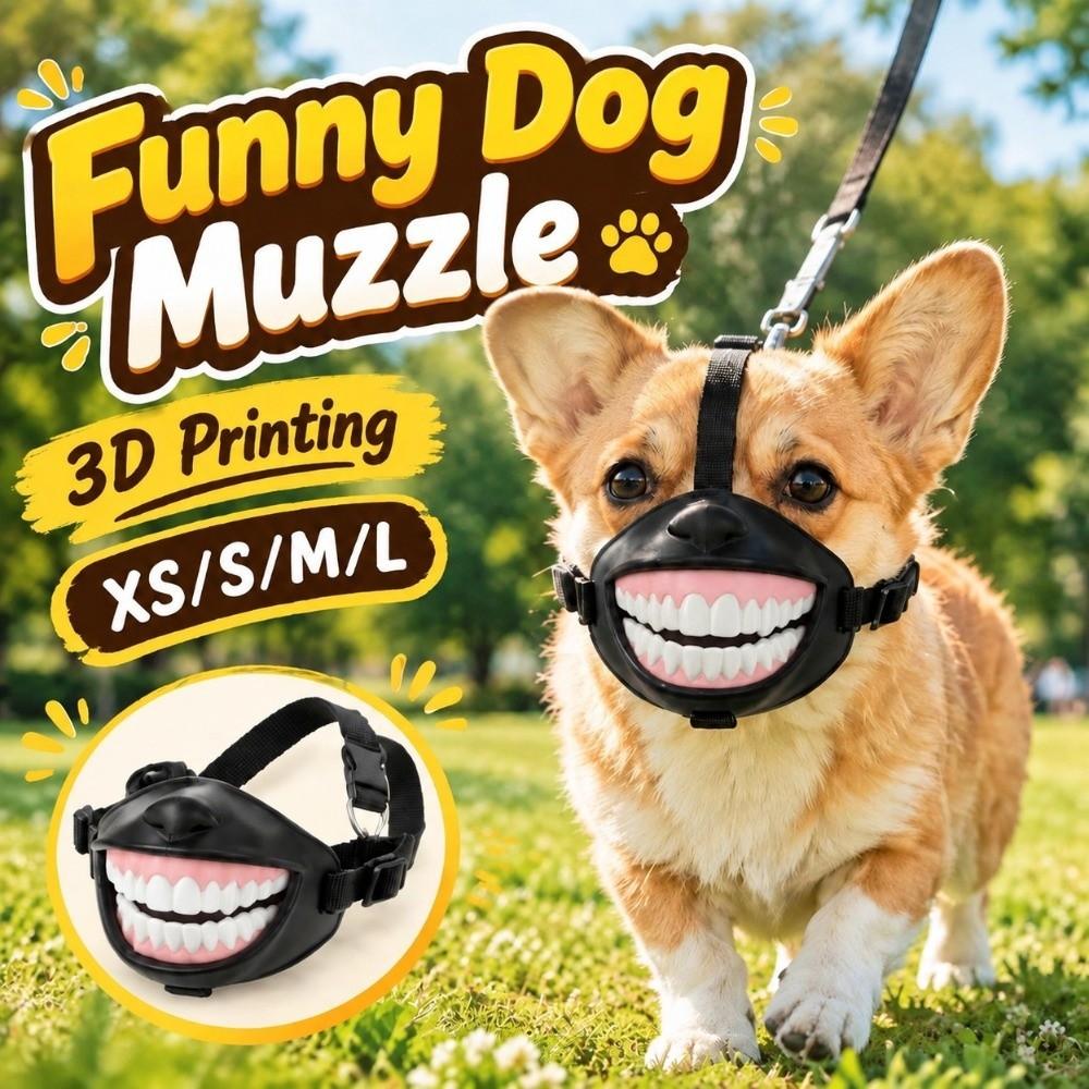 Adjustable Pet Mouth Cover Breathable Dog Costume Muzzle Novelty Funny Dog Muzzle Pet Party