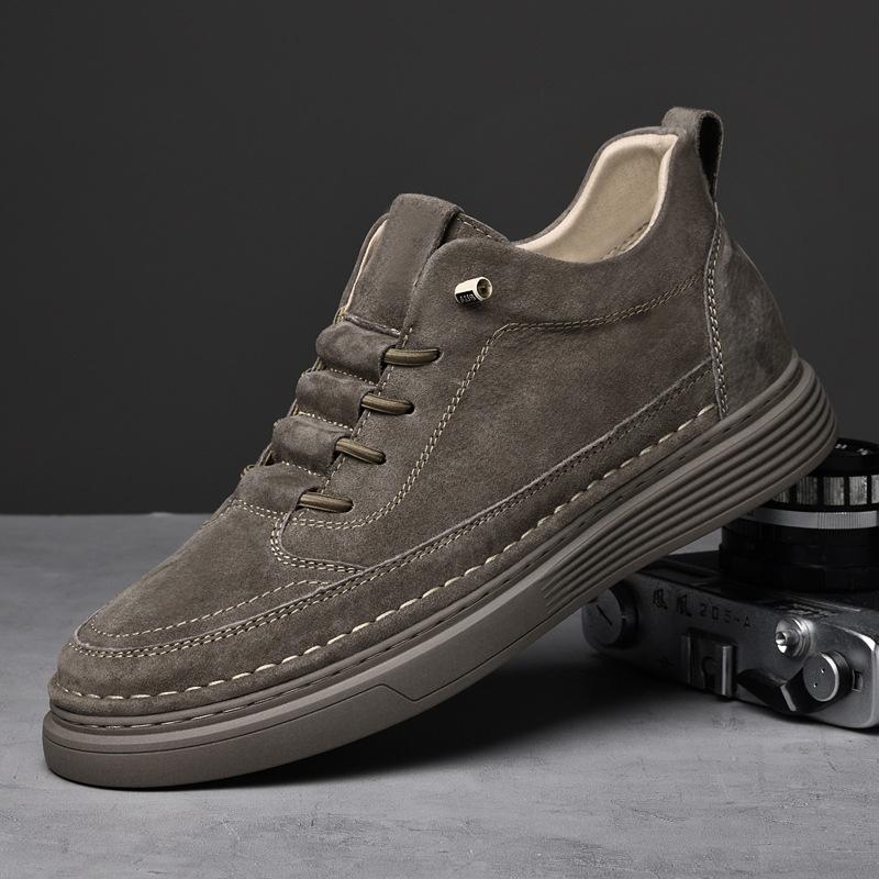 Men's shoes 2025 summer new men's platform light luxury waterproof lace-up free board shoes fashion trend platform casual shoes
