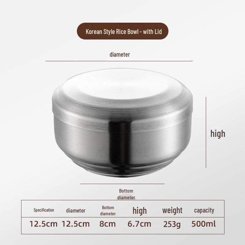 Lijia 304 Stainless Steel Rice Bowl Set
