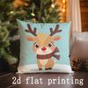 Home Decor Christmas Cartoon Pattern Cushion Suitable For Sofa Bedroom Car Pillow Cover Cushion Rectangular Back Cushion