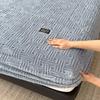 Hot Winter Warm Coral Fleece Fitted Sheet Elastic Mattress Protector Cover Fluffy Plush Bed Linen Couple Double Bed King Size
