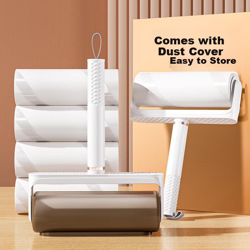 Melia Lint Roller 10cm with 180 Replacement Sheets Pet Hair Remover Brush for Clothes and Furniture