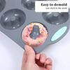 Kitchen Silicone Baking Loaf Pans Non-Stick Cake Pan Bakeware for Oven Silicone Molds for Cupcakes Donuts Muffin