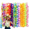 Hawaiian Floral Wreath Silk Flower Necklace Party Decoration, 36 Pieces Per Pack