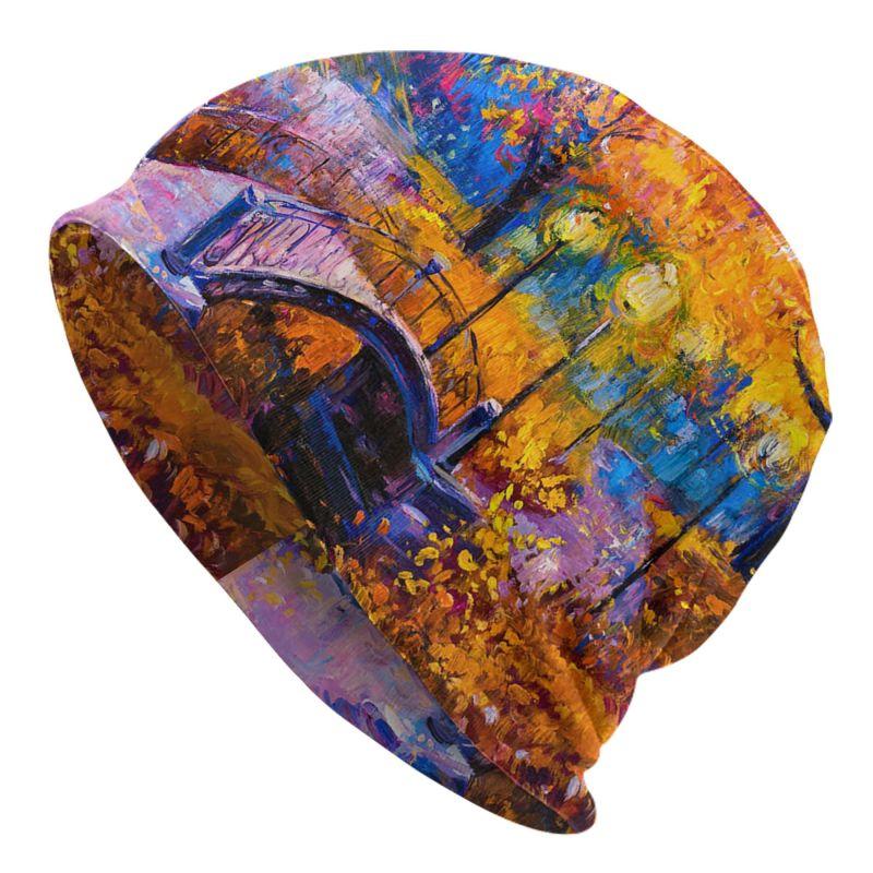 Vincent Van Gogh Painting Beanie Hat Almond Blossoms Warm Bonnet Cap Knit Hat Daily Headwear Vintage Slouchy Beanie Skull Caps