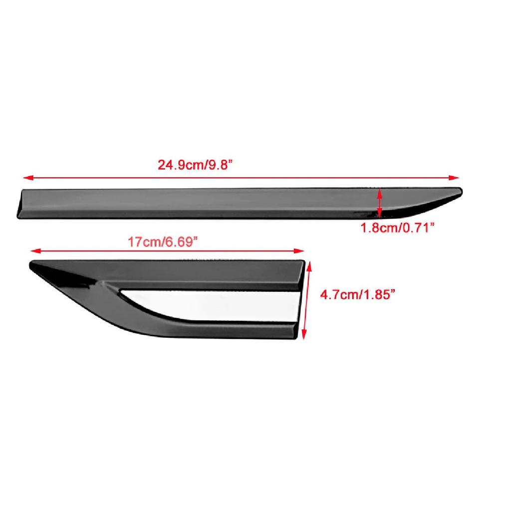 Car Stainless Steel SUV Body Front Door Side Fender Trim Emblem Sticker Cover Accessories Badge Strip Stripe Decal Decor