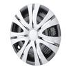 4Pcs Hub Cap Silver Black Easy Installation Protective Wheel Hub Cap Cover for Cars Trucks Vans 14