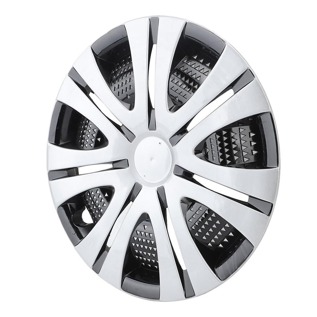 4Pcs Hub Cap Silver Black Easy Installation Protective Wheel Hub Cap Cover for Cars Trucks Vans 14