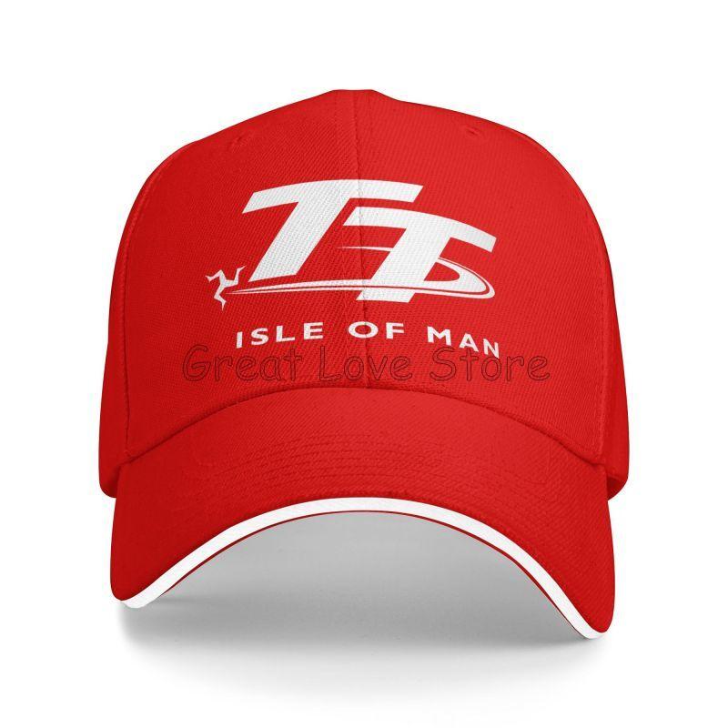 Isle of Man TT Races Motorcycle Print Baseball Cap Vintage Sandwich Bucket Caps Unisex Adjustable Snapback Cap Dad Hat Golf Hats