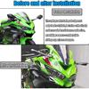 For ZX6R ZX636 ZX10R 2025 2024 Motorcycle Invisible Winglet Mirror Kit Adjustable Rearview Mirror Wind Wing Reflector Spoiler ZX-6R ZX-636 ZX-10R