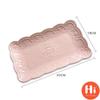 Hi Ceramic Embossed Dinner Steak Plate Breakfast Dish Afternoon Tea Fruit Dessert Tray Wedding Gift Tableware