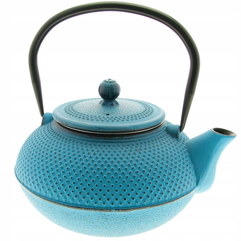 Cast Iron Kettle Blue 1.5 L Infuser With Strainer For Herbal Tea