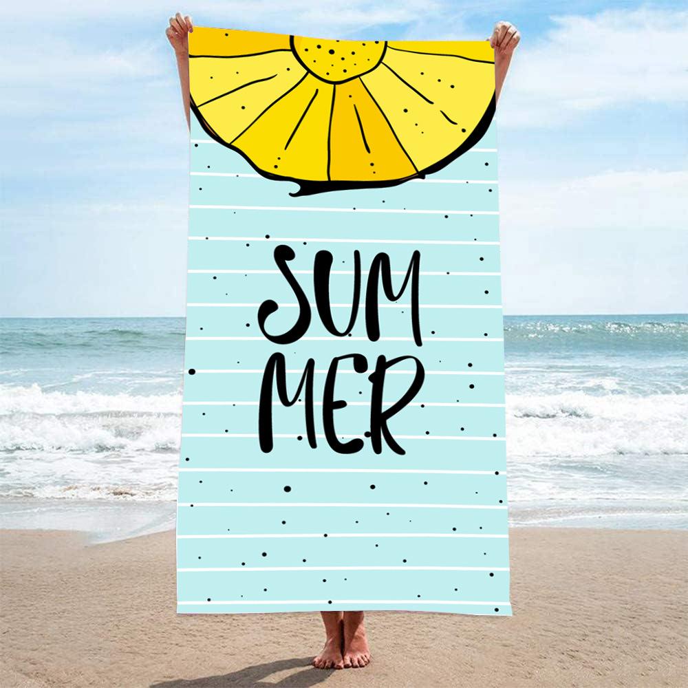 Customizable Large Microfiber Surfing and Beach Towel - Absorbent and Quick-Dry for Adults