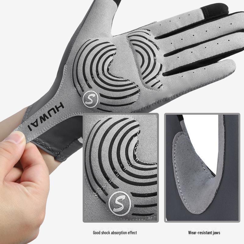 Unisex Summer Cycling Gloves: Ice Silk, Anti-Slip, Shock-Absorbent, Sun Protection for Road and Mountain Biking.