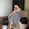 Trendy 2025 Summer Striped Backless Camisole Dress for Women