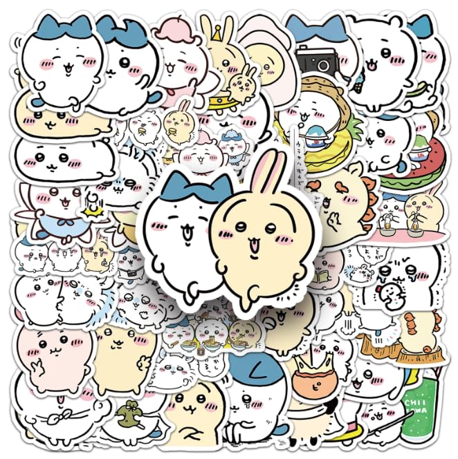 Set de 50 Pegatinas de Dibujos Animados Lindas, Impermeables, Adhesivos Lindos y Elegantes para DIY, Maletas, Apliques, Diario, Garabatos, Ordenador Portátil, PC, Teléfono,