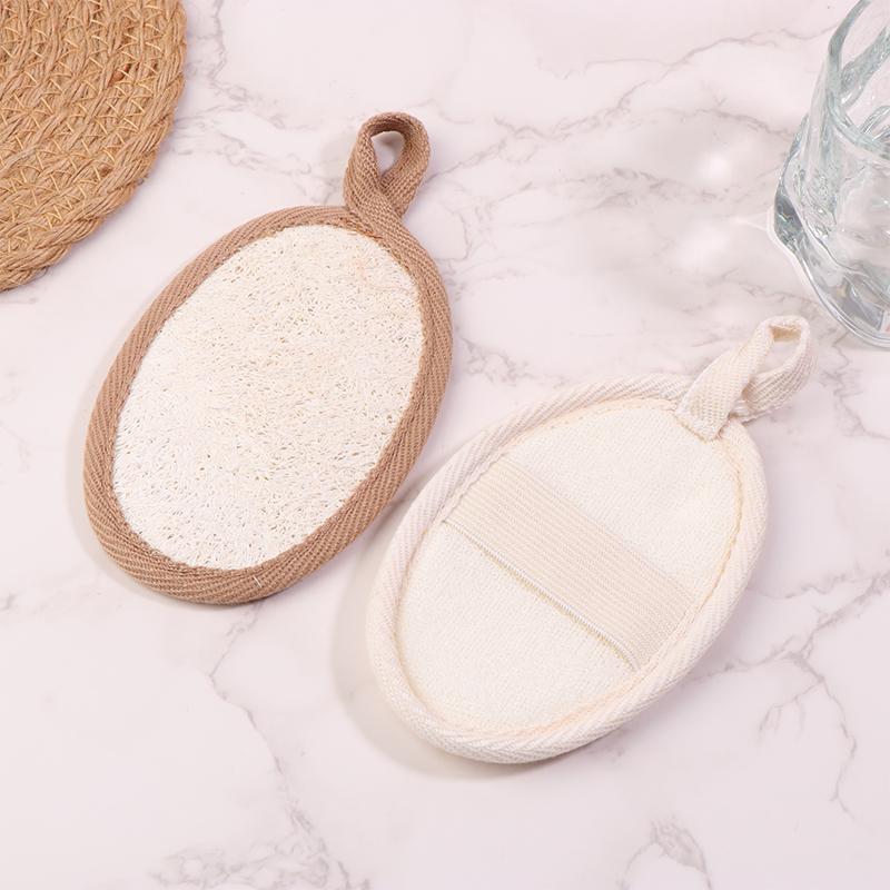 Přírodní lufa na tělo koupelová exfoliační houba měkký sprchový kartáč čisticí podložka exfoliační sprchová houba nástroj pro péči o pokožku těla