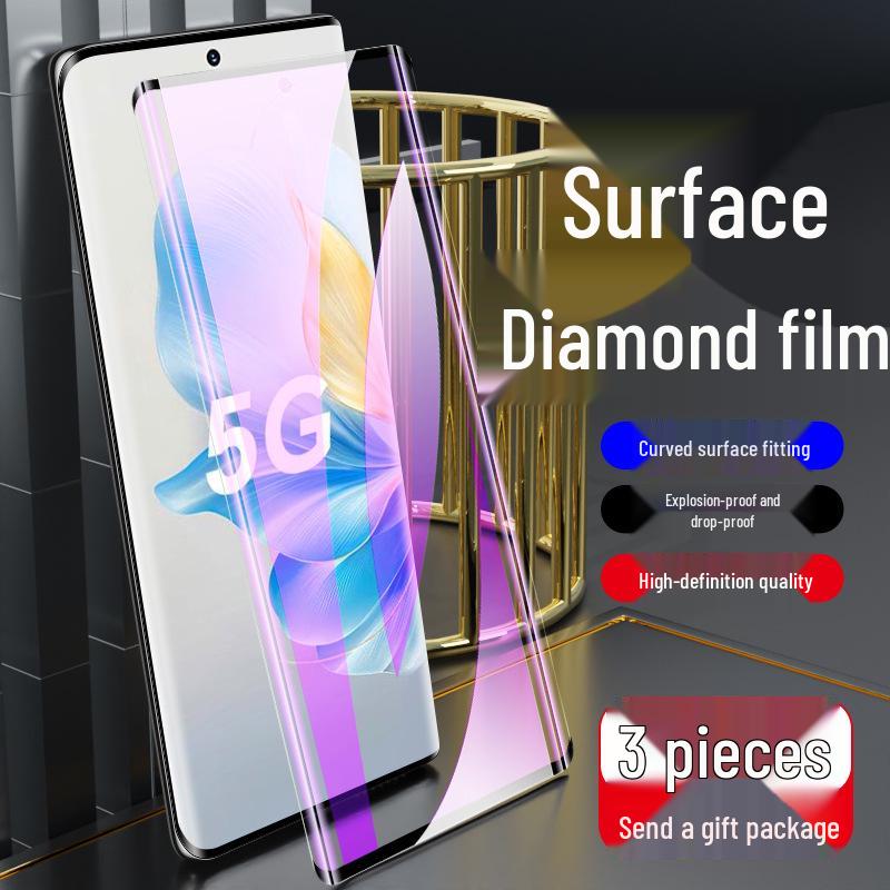 Honor 100 Pro Anti-Blue Light Full Screen Tempered Glass Film - 5G Curved HD Anti-Fall Protection