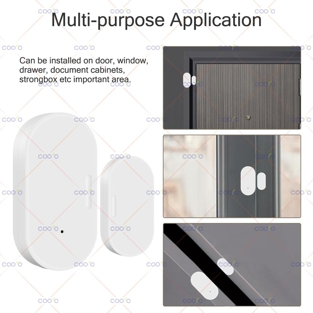 Tuya Smart Home Zigbee Door Sensor Alarm Window Door Open/Closed Detectors Security Protection Smart Life Voice for Alexa Google