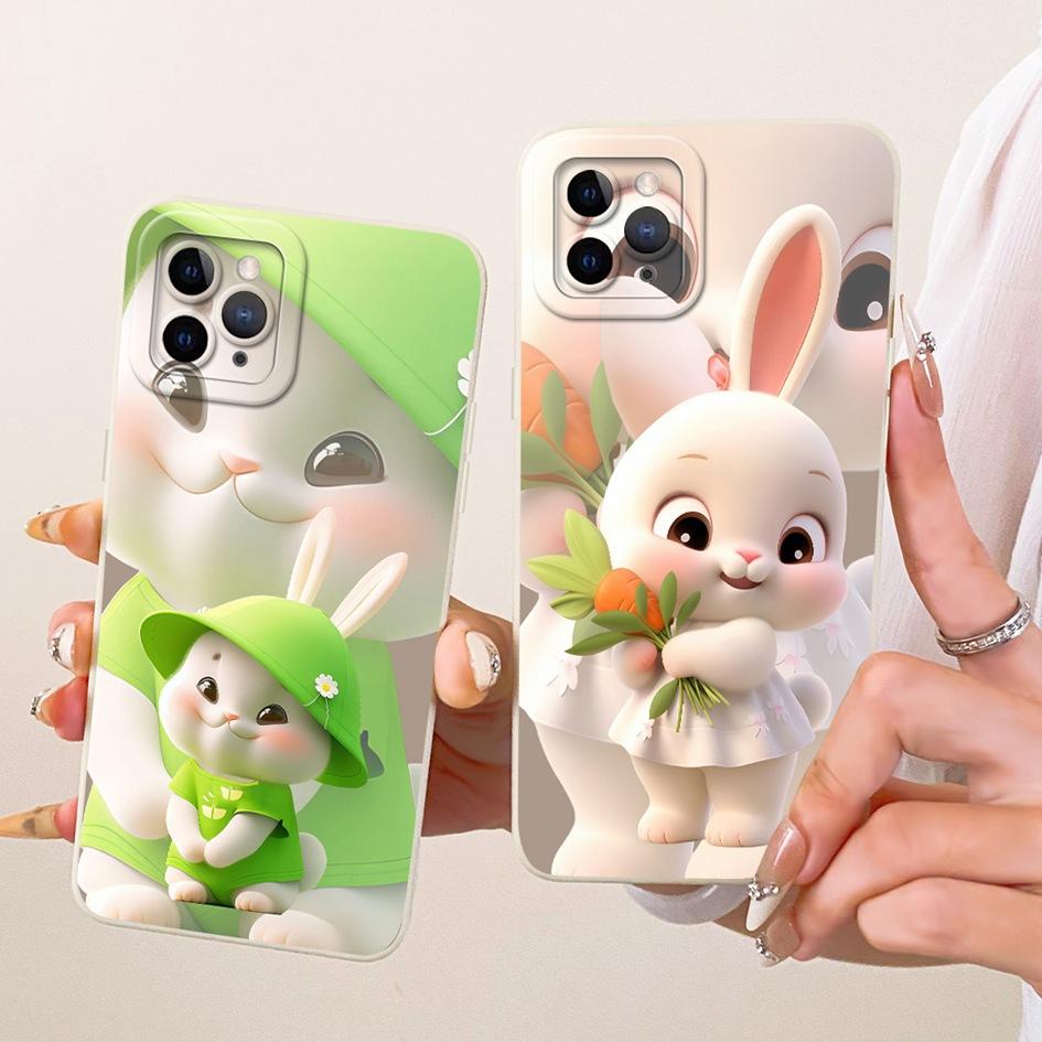 For iPhone 11 Pro Max Case New Cute Cartoon Rabbit Cat Soft Candy Silicone Shockproof Cover For iPhone 11 Pro iPhone11 TPU Shell