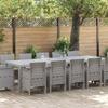 Garden Dining Set 13 pcs Light Gray Poly Rattan