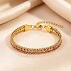 Women's Titanium Steel Multi-color Zircon Bracelet - Luxurious, Versatile, and Fade-resistant
