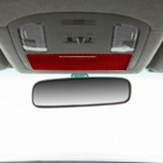 Red Carbon Fiber Interior Overhead Console Cover Trim For Toyota Hilux 2015-