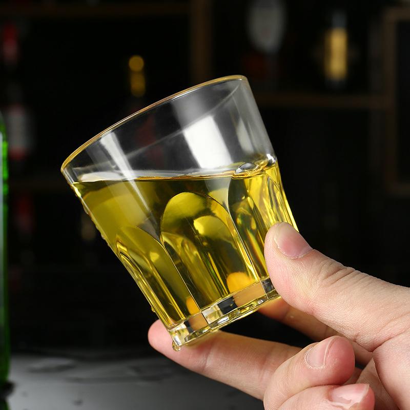 Acrylic Whiskey Cups Unbreakable Transparent Beer Cup Plastic Coffee Milk Breakfast Cup Spirit Glass Drinkware Juice Tea Cup