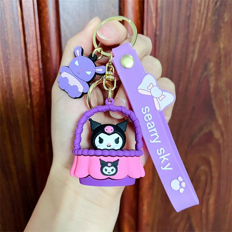 My Melody Pvc Plastic Keychains Toys Keyring Figures Pendant Xmas Gifts
