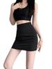 High Waist Grey A-Line Midi Skirt for Women - Petite Fit, Bodycon Style, Summer Wear, Anti-Exposure Design