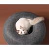Bed Tunnel House for Cat Dog Round Donut Dark Gray 50cm