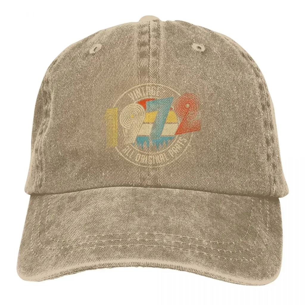 Vintage 1972 All Original Parts Baseball Cap Distressed Adjustable Dad Hat Casual Sun Visor
